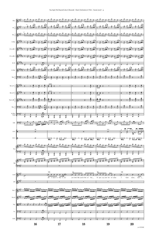 You Spin Me Round (Like A Record) for Rock Orchestra sheet music, page 4