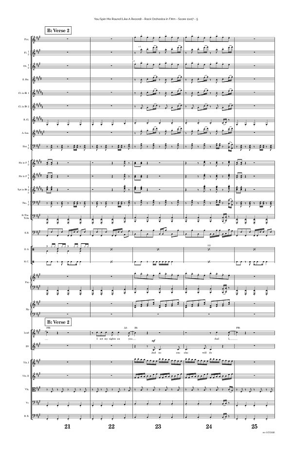 You Spin Me Round (Like A Record) for Rock Orchestra sheet music, page 5