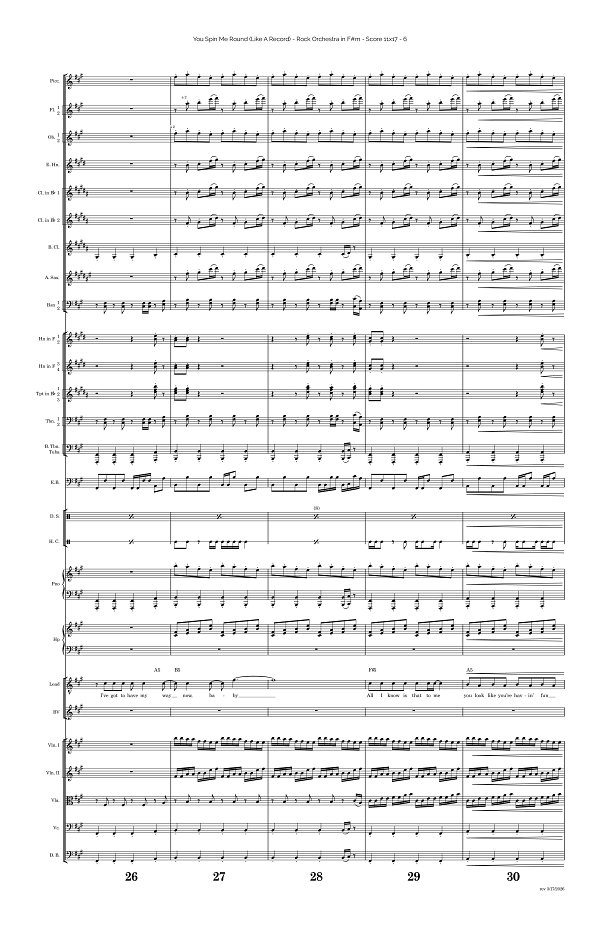 You Spin Me Round (Like A Record) for Rock Orchestra sheet music, page 6