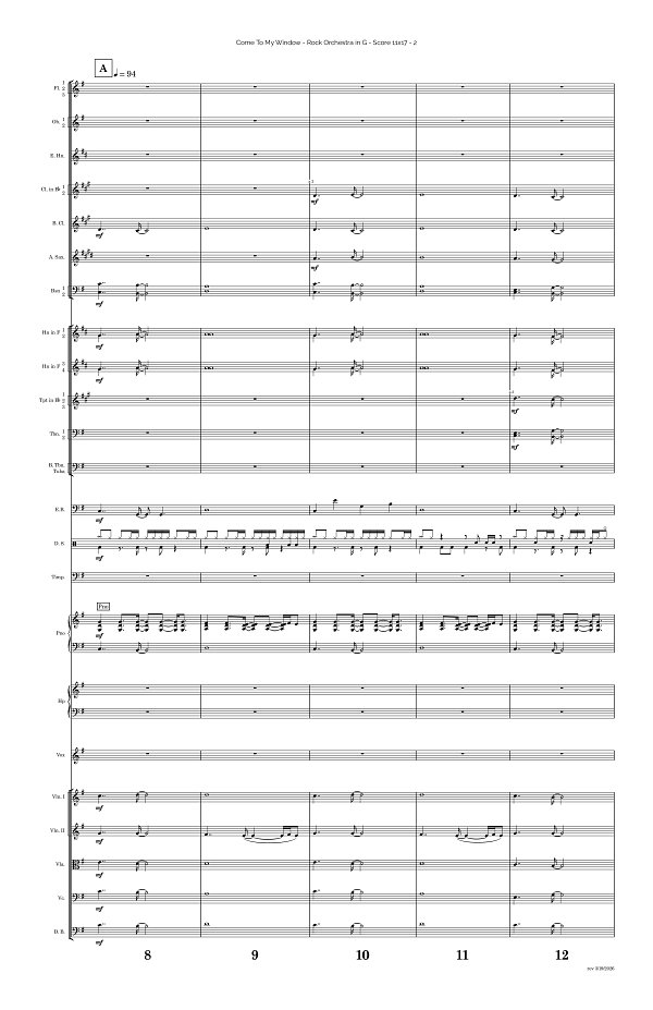 Come To My Window for Rock Orchestra sheet music, page 2