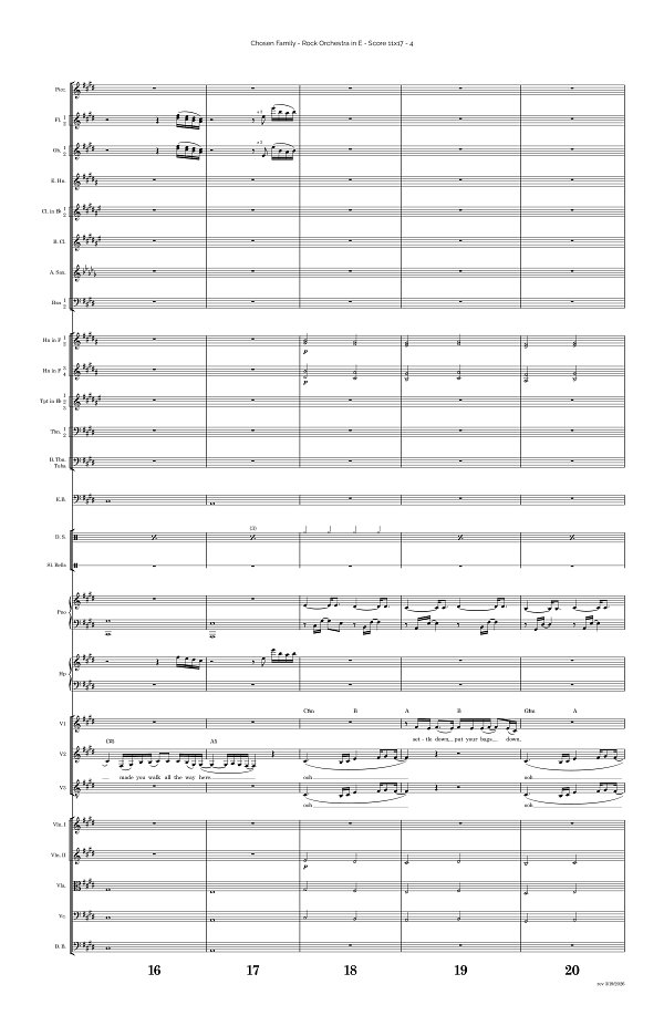 Chosen Family for Rock Orchestra sheet music, page 4