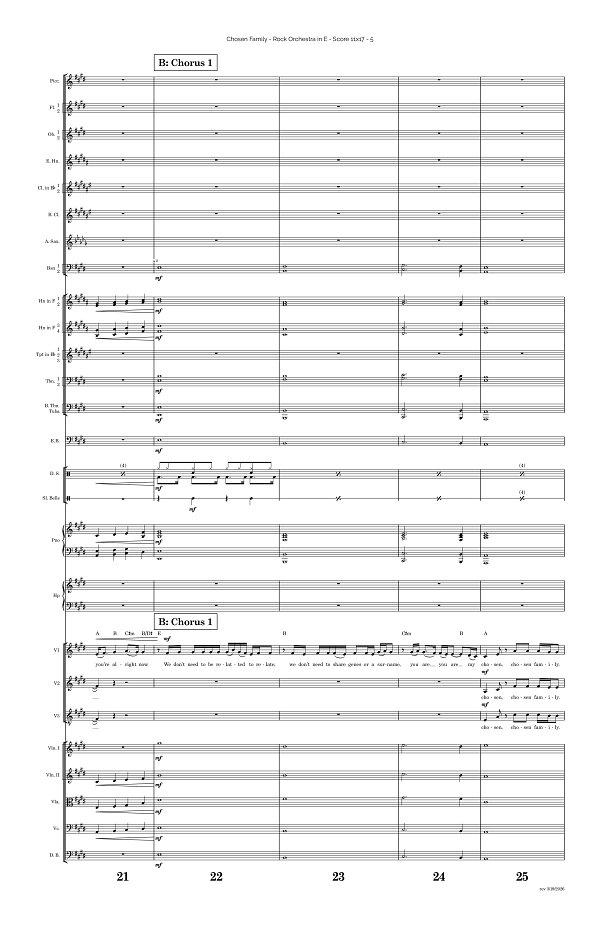 Chosen Family for Rock Orchestra sheet music, page 5