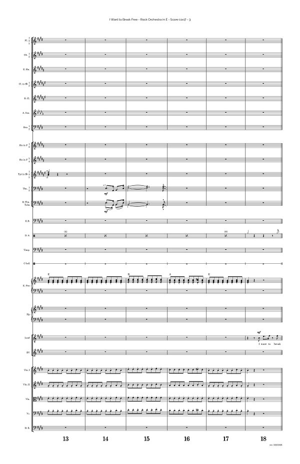 I Want To Break Free for Rock Orchestra sheet music, page 3