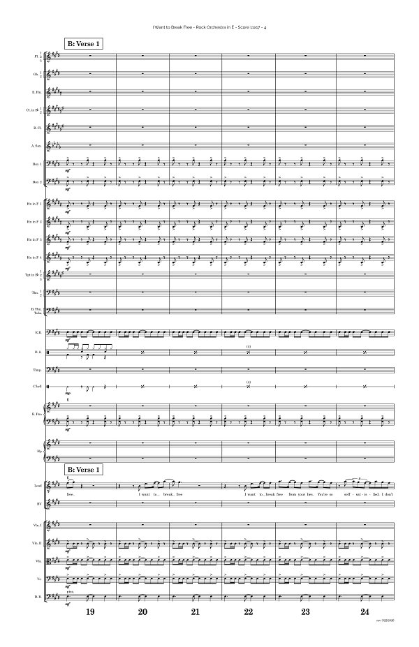 I Want To Break Free for Rock Orchestra sheet music, page 4