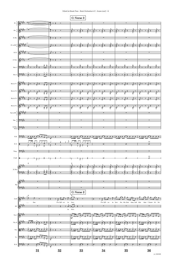 I Want To Break Free for Rock Orchestra sheet music, page 6