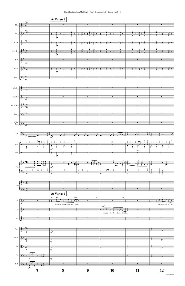 Don't Go Breaking My Heart for Rock Orchestra sheet music, page 2