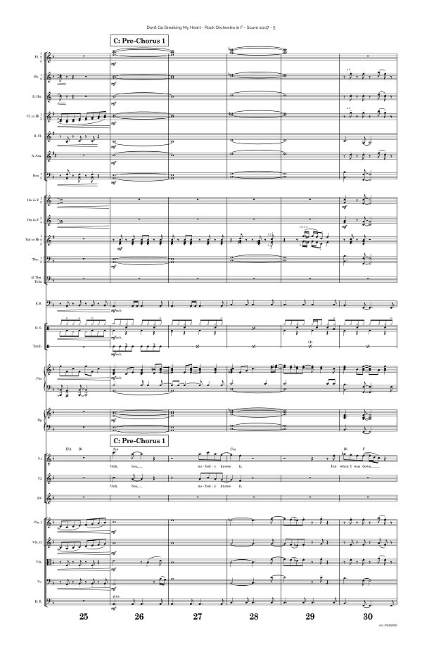Don't Go Breaking My Heart for Rock Orchestra sheet music, page 5