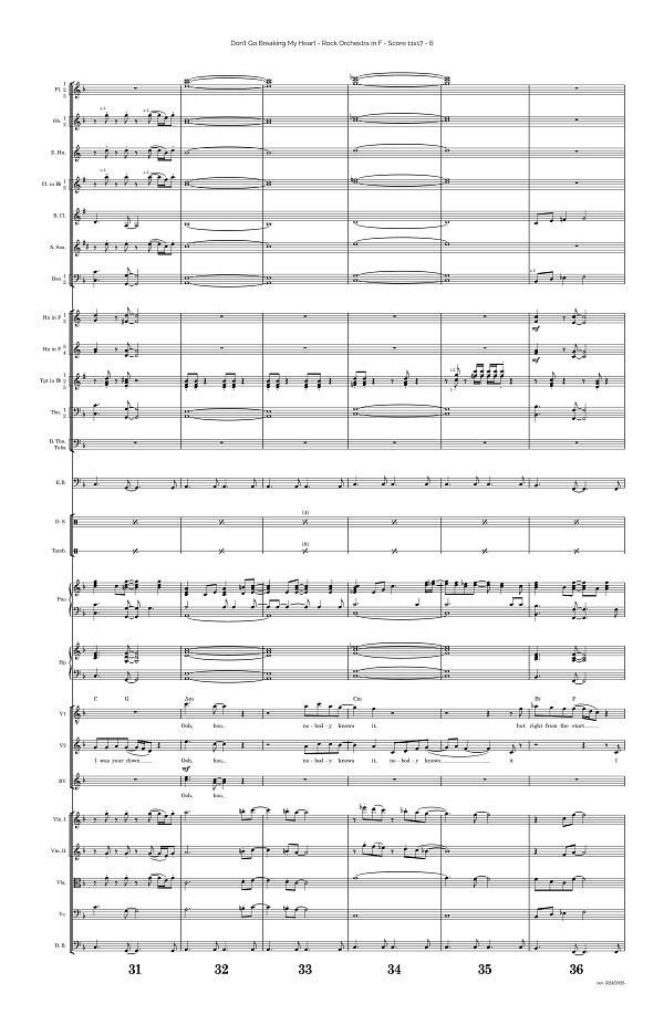 Don't Go Breaking My Heart for Rock Orchestra sheet music, page 6