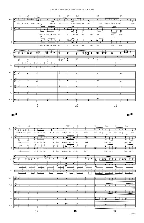 Somebody To Love for String Orchestra sheet music, page 2