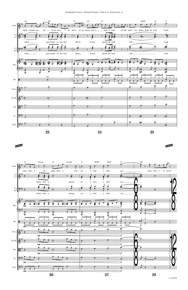Somebody To Love for String Orchestra sheet music, page 4