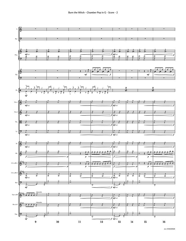 Burn the Witch for Chamber Ensemble sheet music, page 2