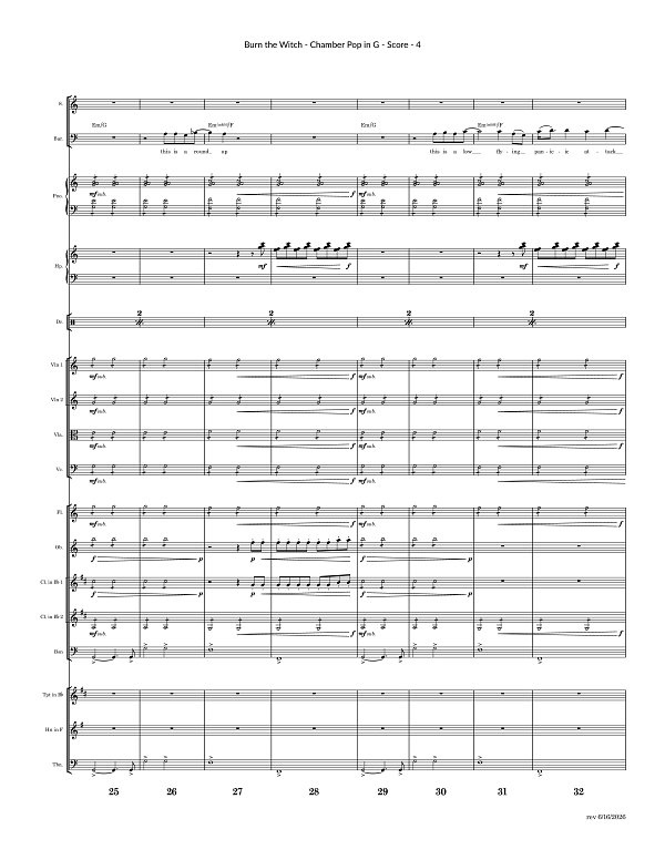 Burn the Witch for Chamber Ensemble sheet music, page 4