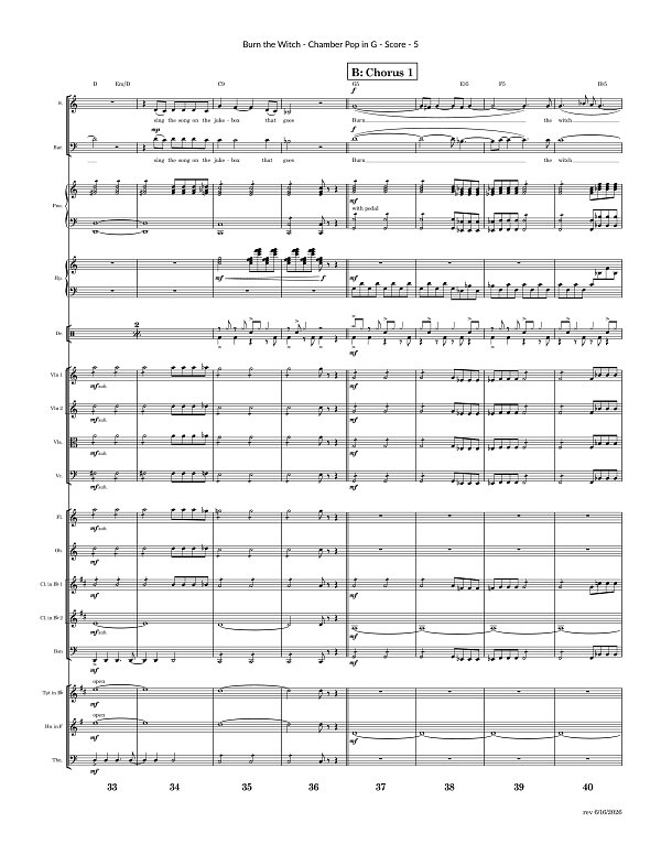 Burn the Witch for Chamber Ensemble sheet music, page 5