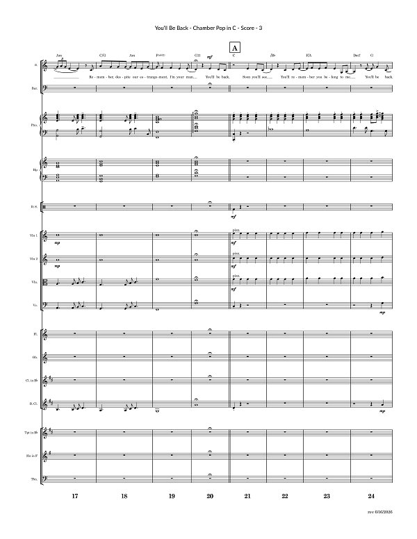 You'll Be Back for Chamber Ensemble sheet music, page 3
