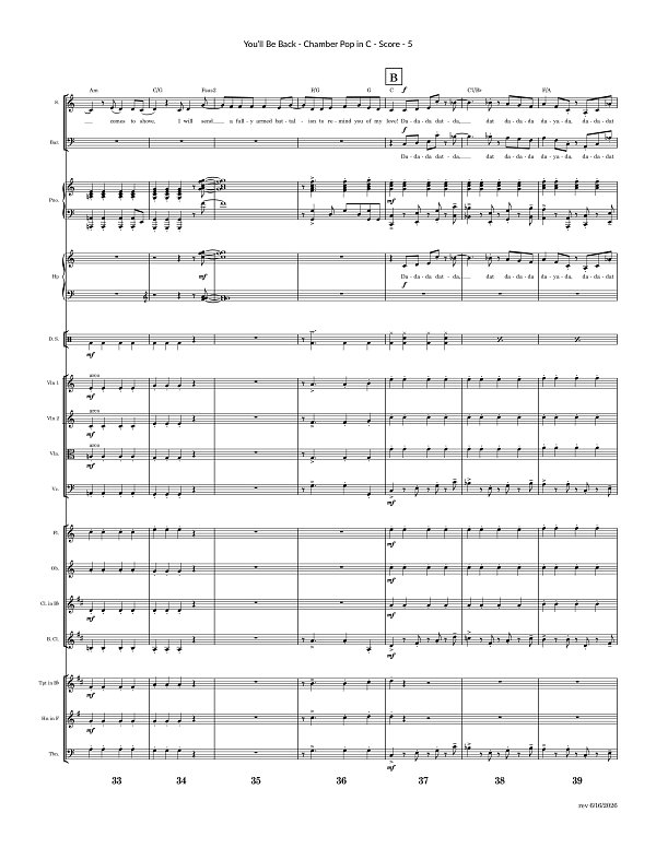 You'll Be Back for Chamber Ensemble sheet music, page 5