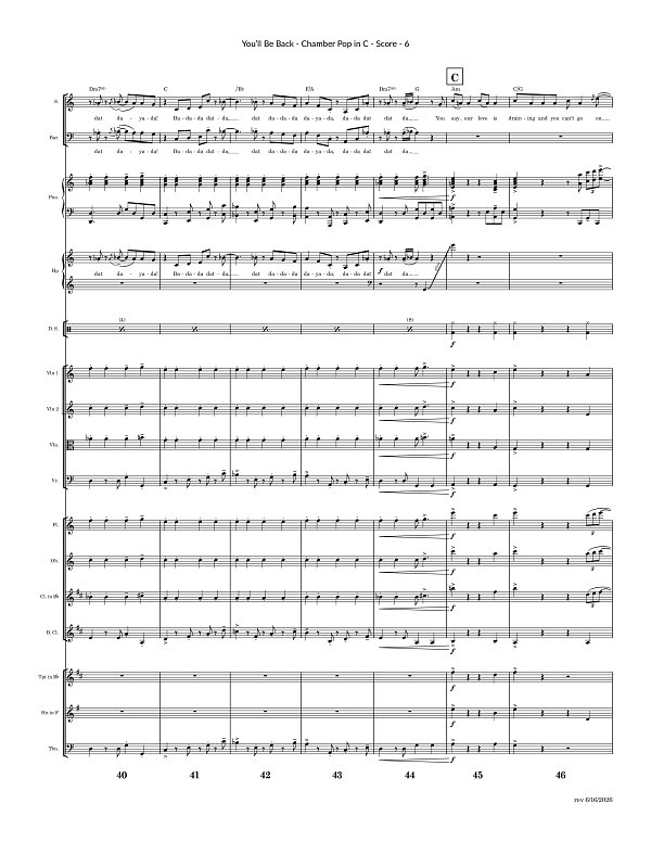 You'll Be Back for Chamber Ensemble sheet music, page 6