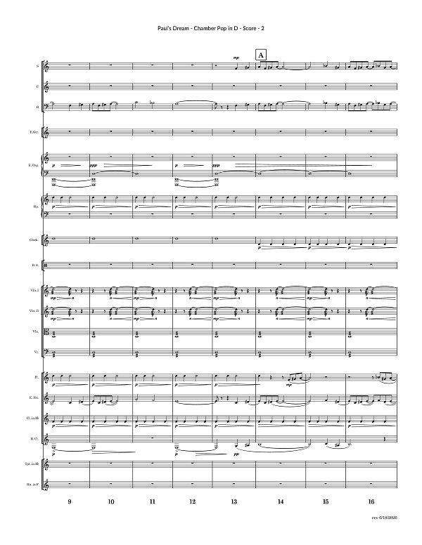 Paul's Dream from Dune for Chamber Ensemble sheet music, page 2