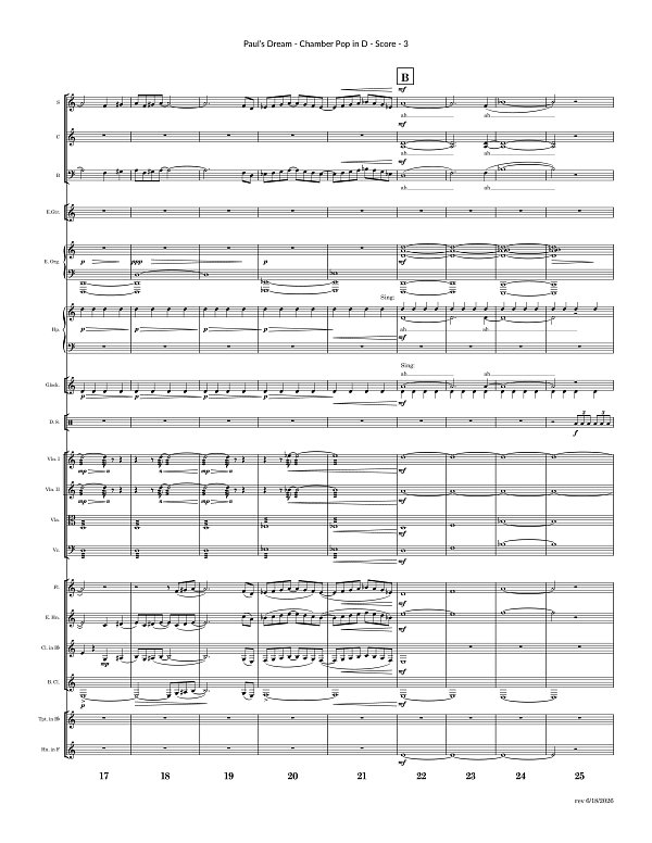 Paul's Dream from Dune for Chamber Ensemble sheet music, page 3