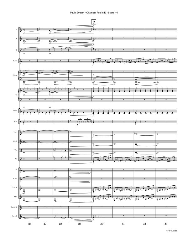 Paul's Dream from Dune for Chamber Ensemble sheet music, page 4