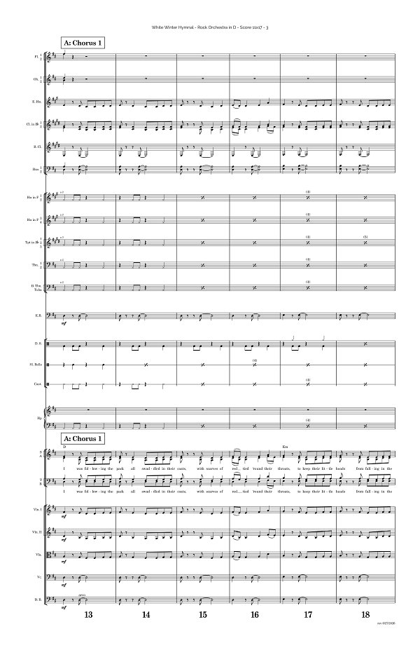 White Winter Hymnal for Rock Orchestra sheet music, page 3