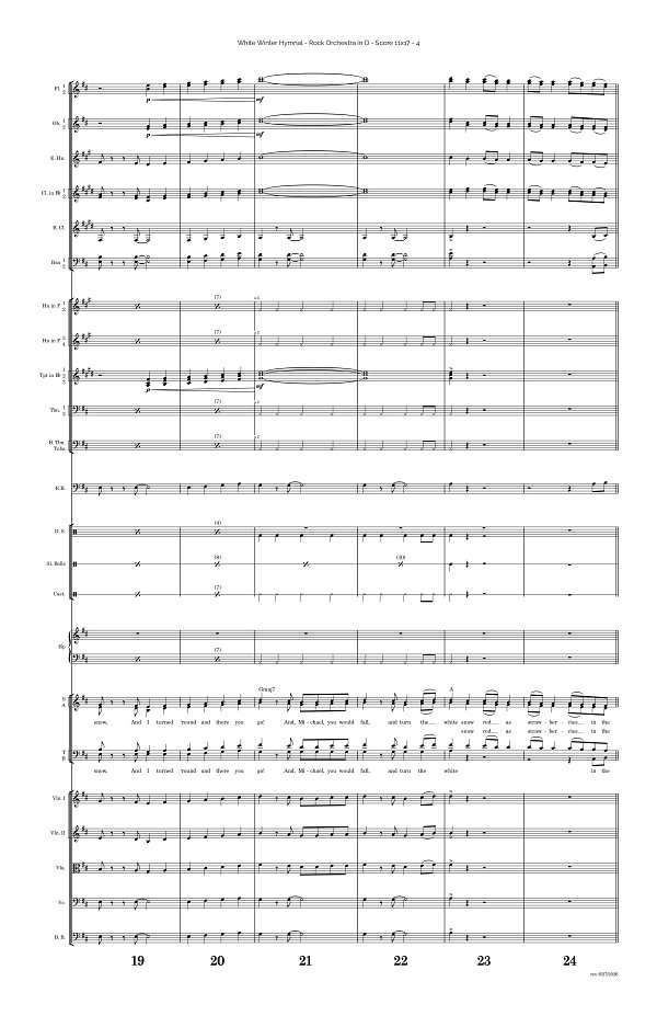 White Winter Hymnal for Rock Orchestra sheet music, page 4