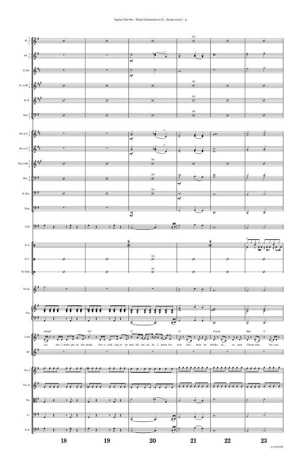 Santa Tell Me for Rock Orchestra sheet music, page 4