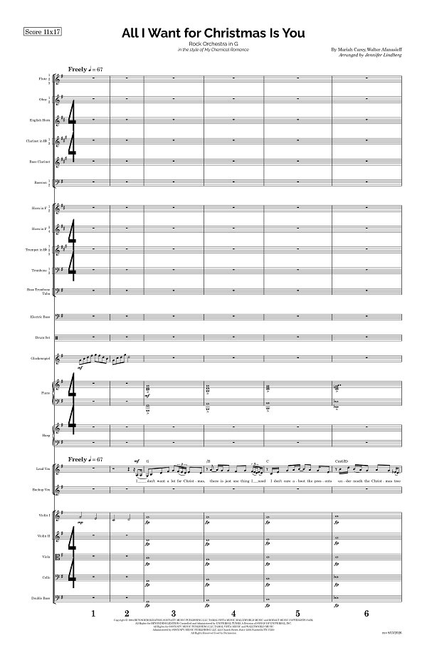All I Want for Christmas Is You for Rock Orchestra sheet music, page 1
