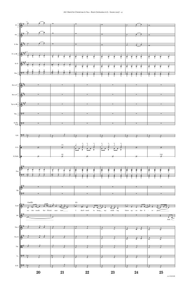 All I Want for Christmas Is You for Rock Orchestra sheet music, page 4