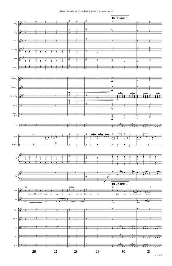 All I Want for Christmas Is You for Rock Orchestra sheet music, page 5