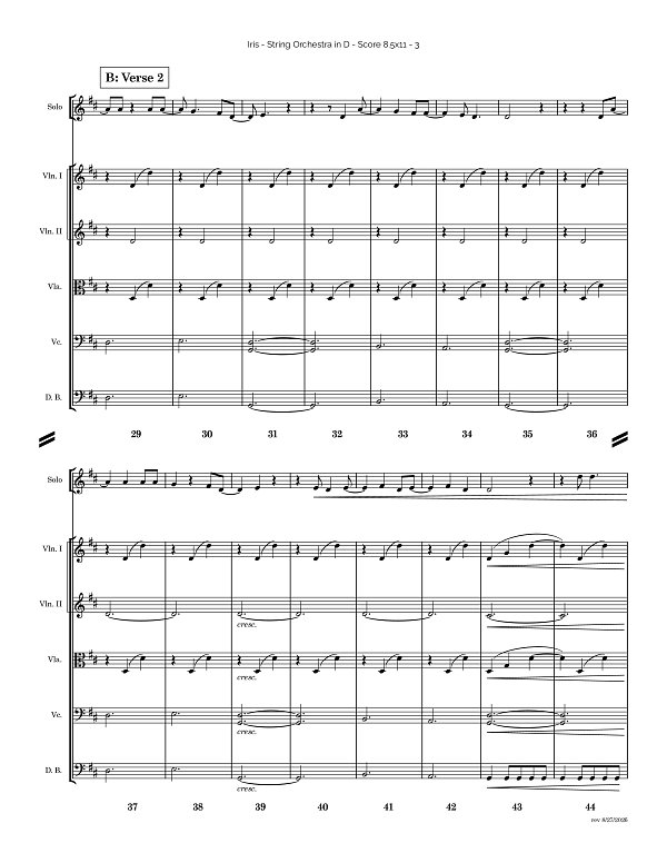 Iris for String Orchestra sheet music, page 3