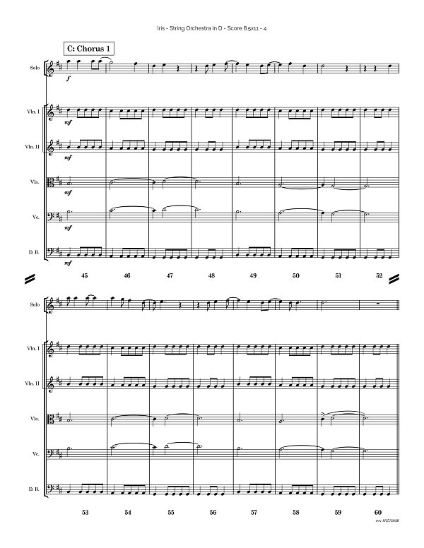 Iris for String Orchestra sheet music, page 4