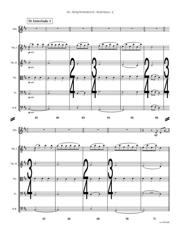 Iris for String Orchestra sheet music, page 5