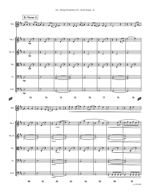 Iris for String Orchestra sheet music, page 6