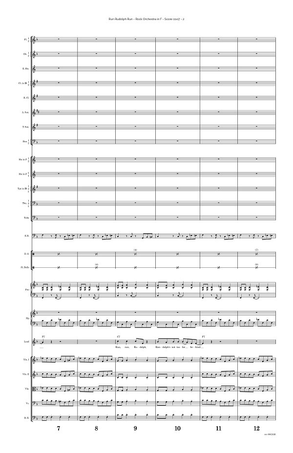 Run Rudolph Run for Rock Orchestra sheet music, page 2