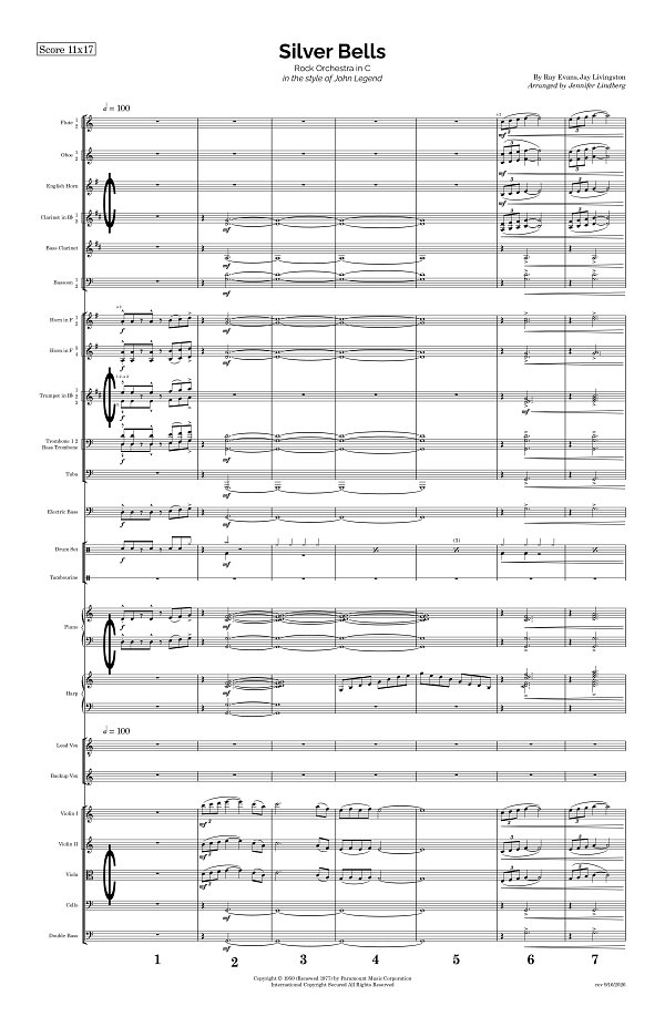 Silver Bells for Rock Orchestra sheet music, page 1