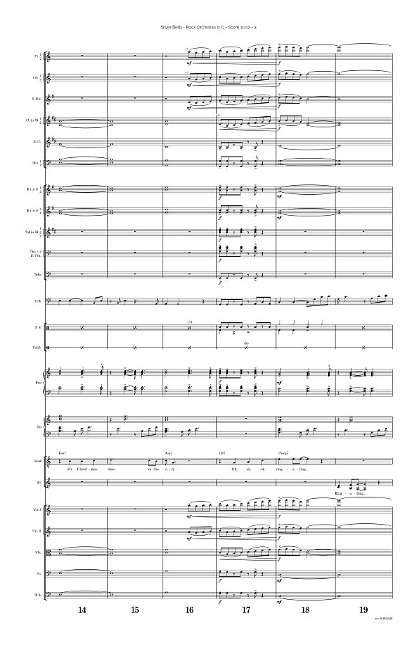 Silver Bells for Rock Orchestra sheet music, page 3