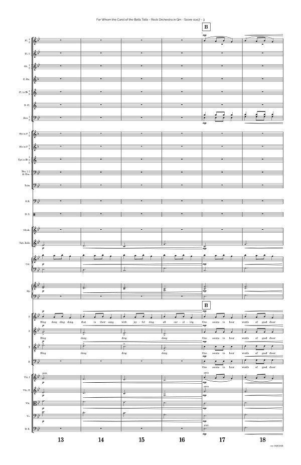 For Whom the Carol of the Bells Tolls for Rock Orchestra sheet music, page 3