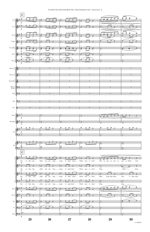 For Whom the Carol of the Bells Tolls for Rock Orchestra sheet music, page 5