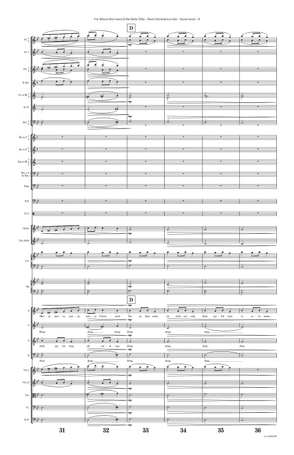 For Whom the Carol of the Bells Tolls for Rock Orchestra sheet music, page 6