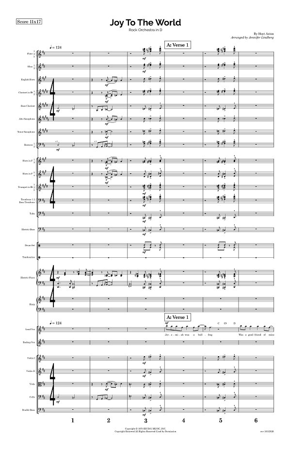 Joy to the World for Rock Orchestra sheet music, page 1