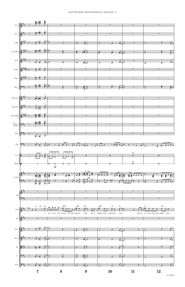 Joy to the World for Rock Orchestra sheet music, page 2