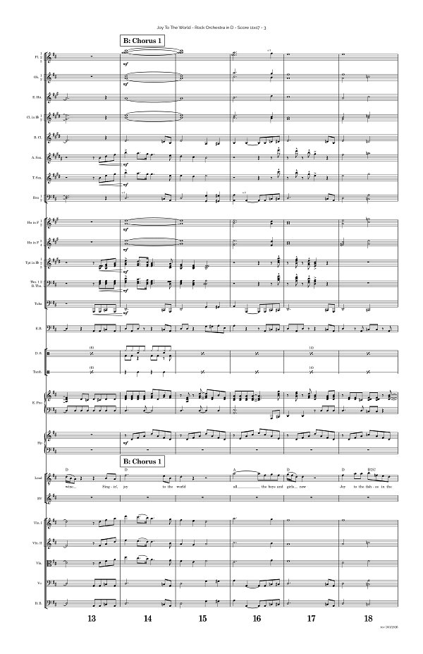 Joy to the World for Rock Orchestra sheet music, page 3