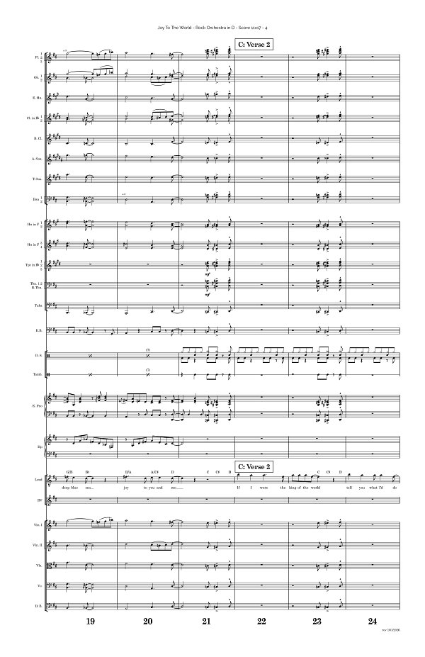 Joy to the World for Rock Orchestra sheet music, page 4