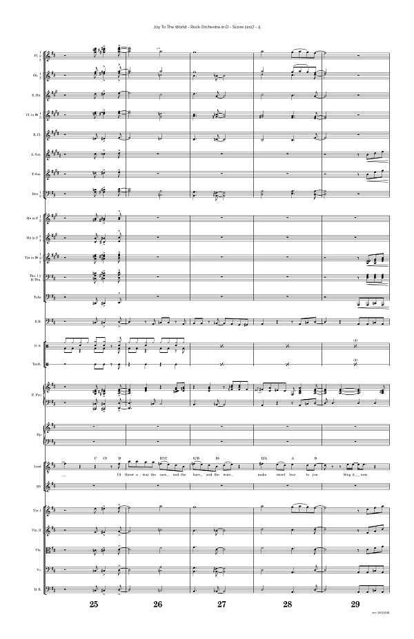 Joy to the World for Rock Orchestra sheet music, page 5