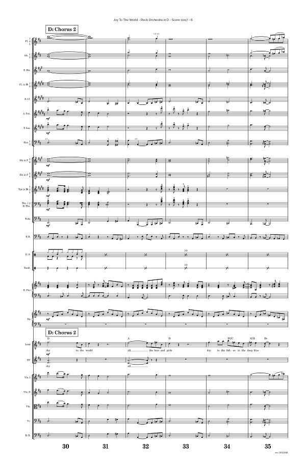 Joy to the World for Rock Orchestra sheet music, page 6