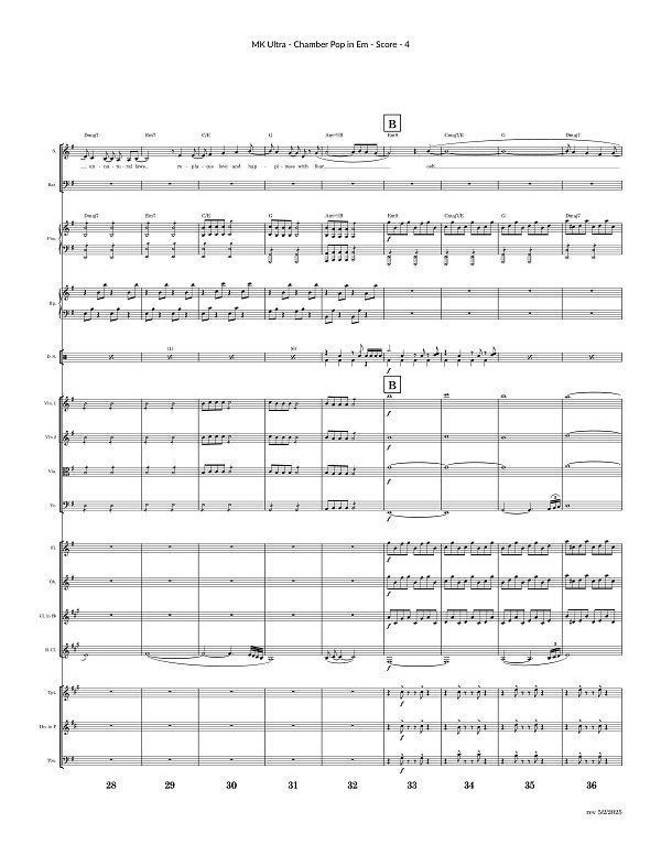 MK Ultra for Chamber Ensemble sheet music, page 4