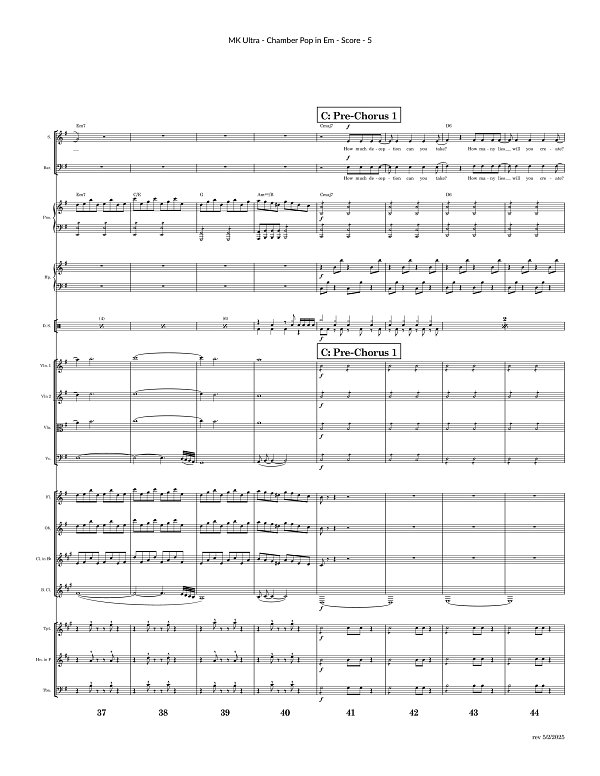 MK Ultra for Chamber Ensemble sheet music, page 5