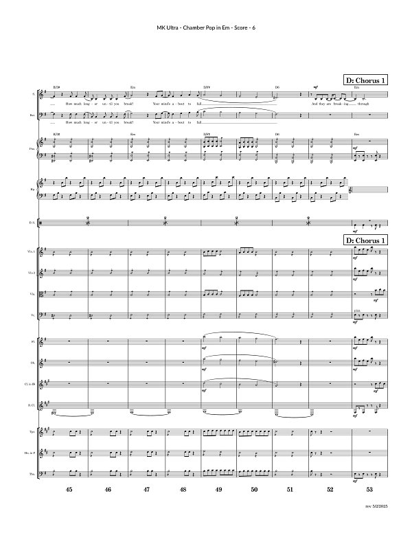 MK Ultra for Chamber Ensemble sheet music, page 6
