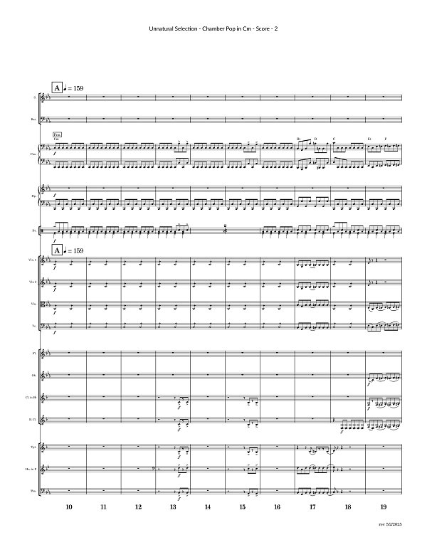 Unnatural Selection for Chamber Ensemble sheet music, page 2