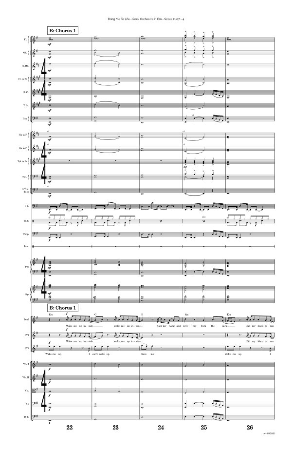 Bring Me To Life for Rock Orchestra sheet music, page 4
